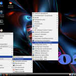 Menu aplikacji i ustawień w KDE na serwerze.